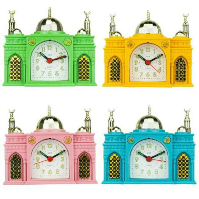 Jam Weker Alarm Adzan Jam Alaram Suara Adzan Bentuk Mesjid Islami