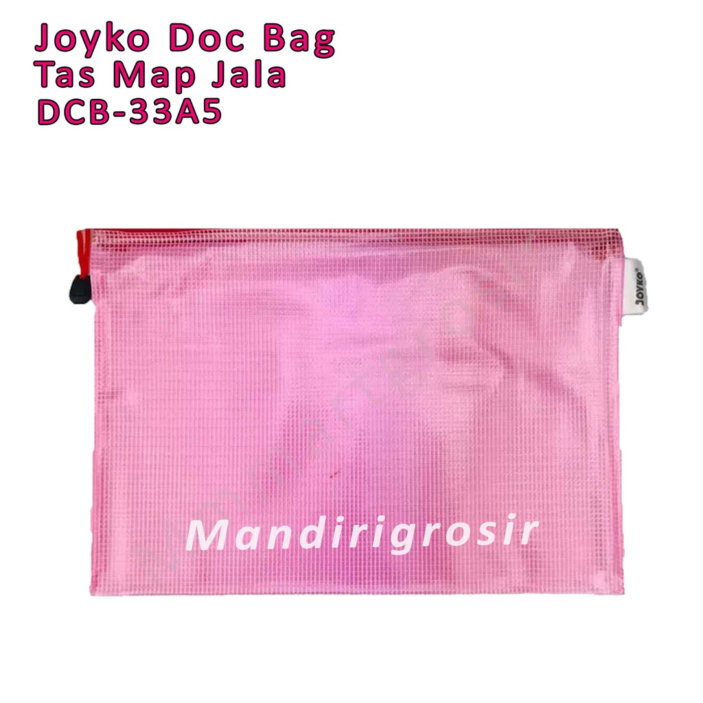 Doc Bag *Joyko * Tas Map Jala * Transparan * Kuning * DCB-33A5 *  UK. 24x18 cm