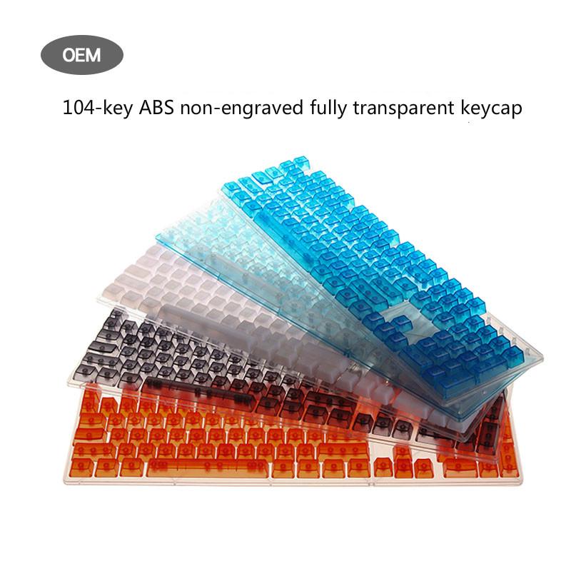 104ABS Tanpa Terukir Keyboard Mekanik Keycaps Lampu Penuh R4 Hitam Merah Kabut Transparan Putih Biru Ungu Cherry Axis Keyboard Mekanik Keycaps