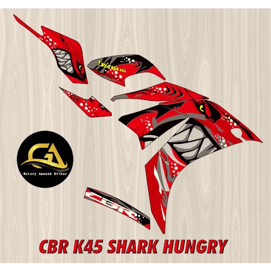 DECAL STIKER CBR SHARK HUNGRY