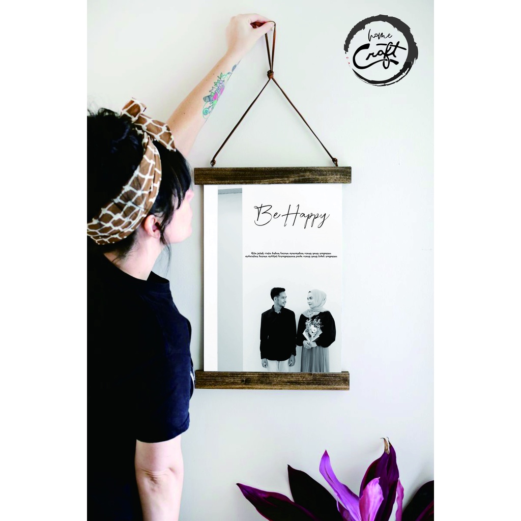 Cetak Foto Kolase Pigura Kayu Hiasan Dinding Aesthetics