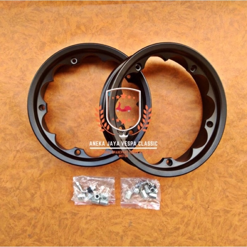 Velg Vespa Vrossi VRX Warna Black / Hitam Ring 10 Terbaru