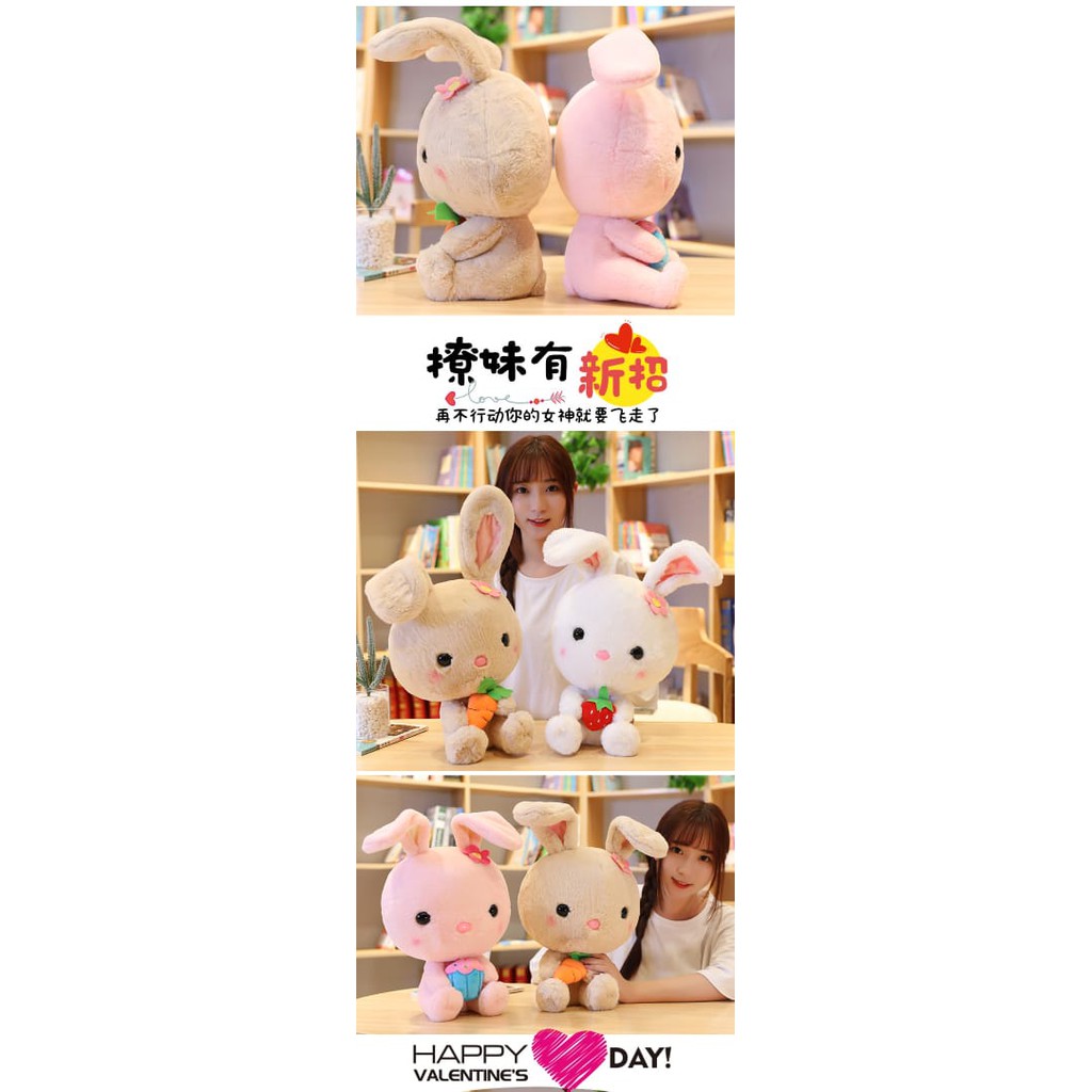 Boneka Kelinci Boneka Bunny Lucu Bahan Plush Lembut