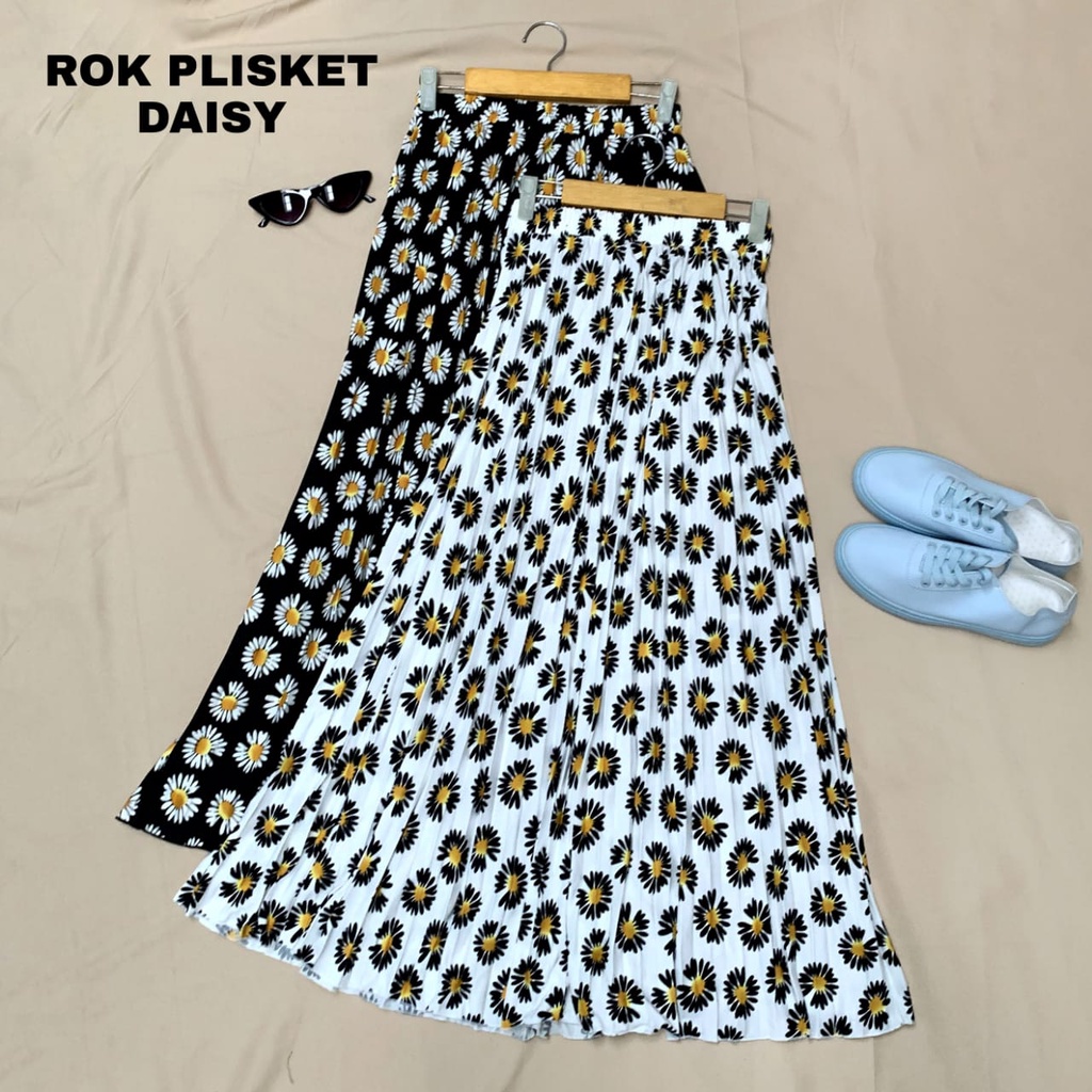 DAISY FLORA ROK PLISKET  / PLEATED SKIRT PREMIUM MAYUNG / rok plisket premium rok panjang skirt rok