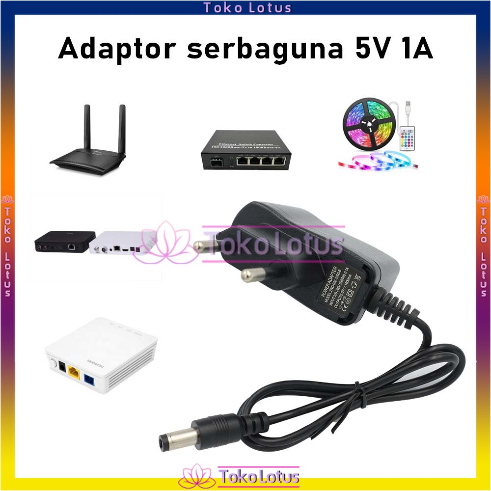 [BISA COD] 5V-1A 5 VOLT - 1 AMPERE Normal   Adaptor untuk power tambahan USB HUB