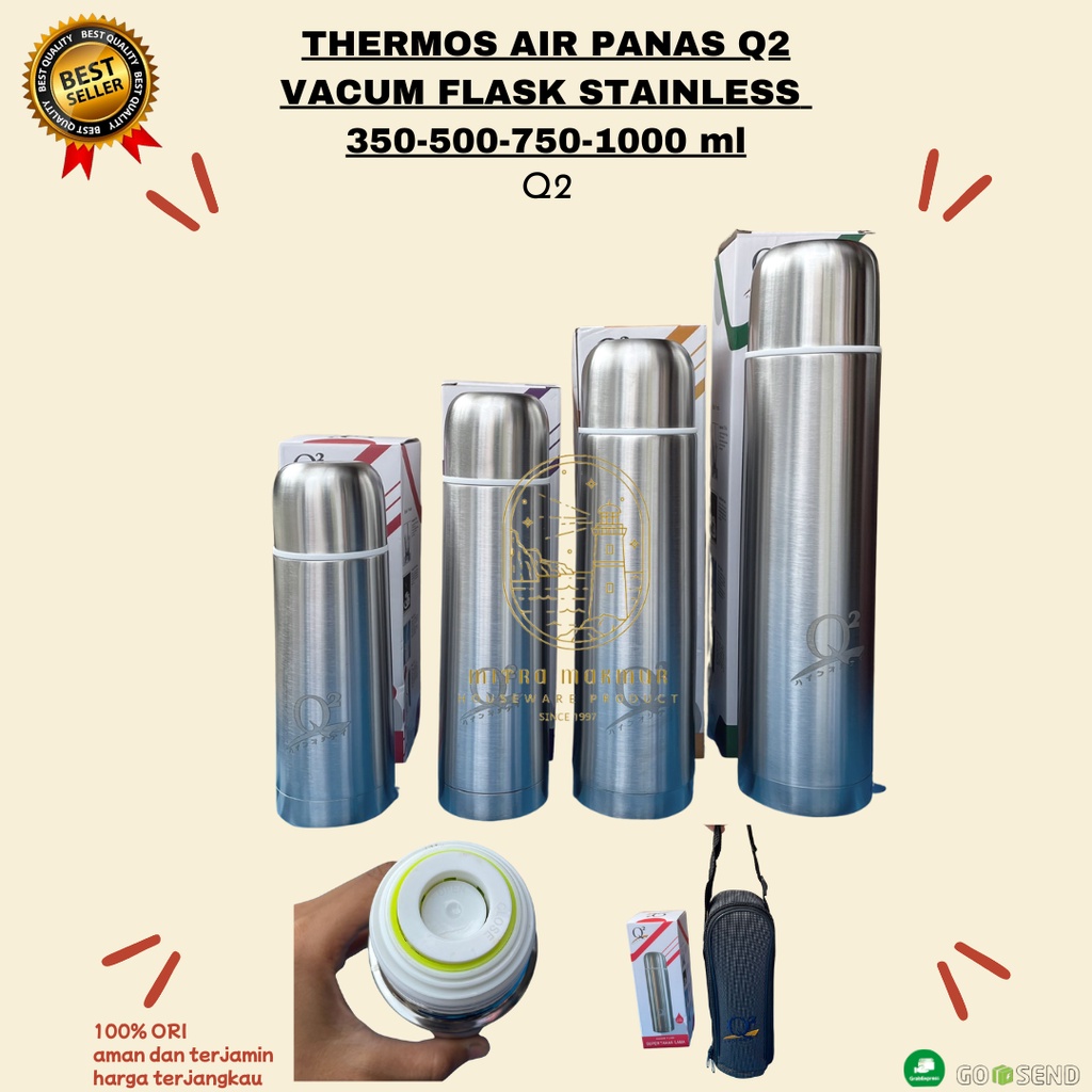 NEW!! THERMOS AIR PANAS STAINLESS / VACUM FLASK 350-500-750-1000 ml Q2/TERMOS