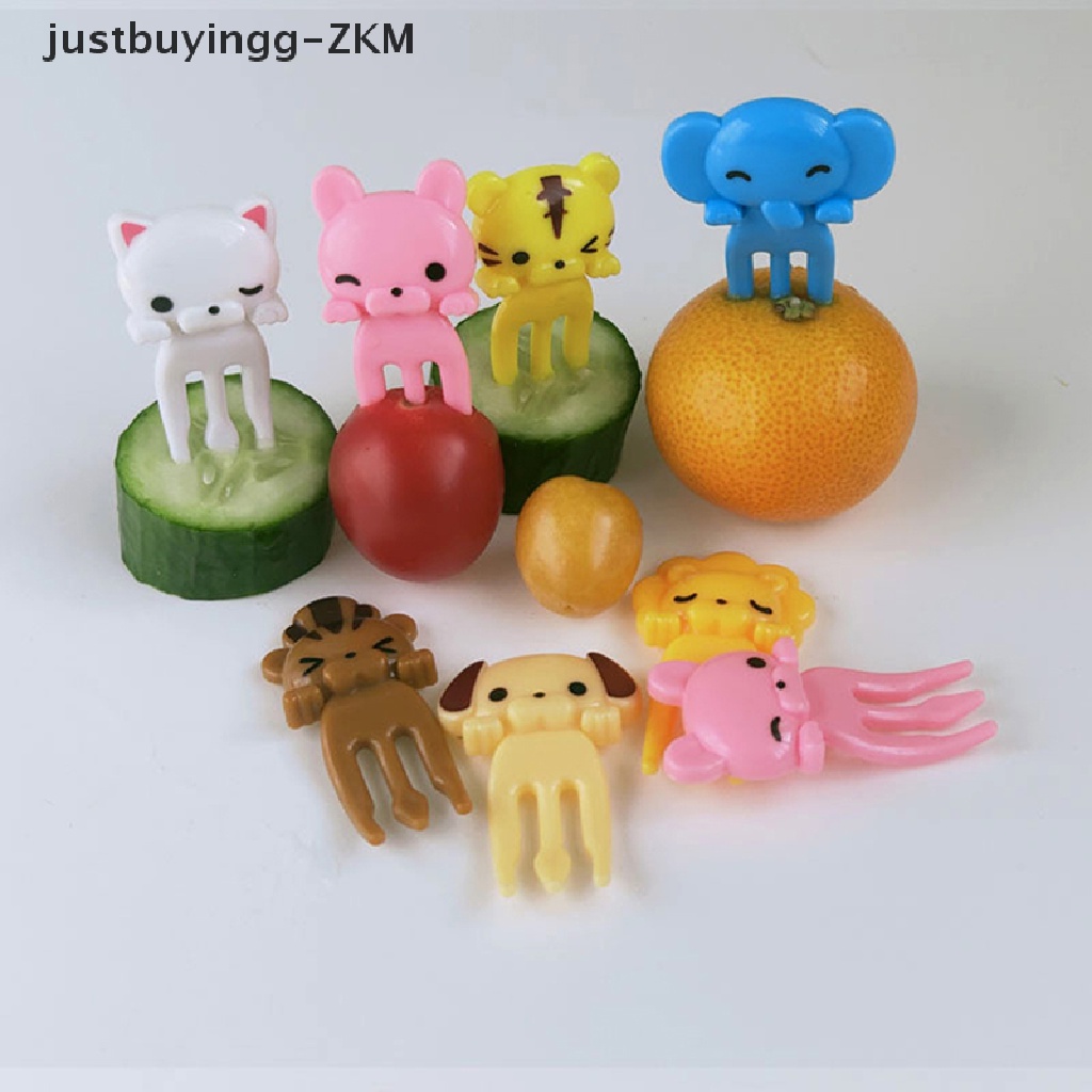 [justbuyingg] 8Pcs Bento Vegetable Toddler Children Fruit Forks Toothpicks Animal Fruit Forks [zkm]