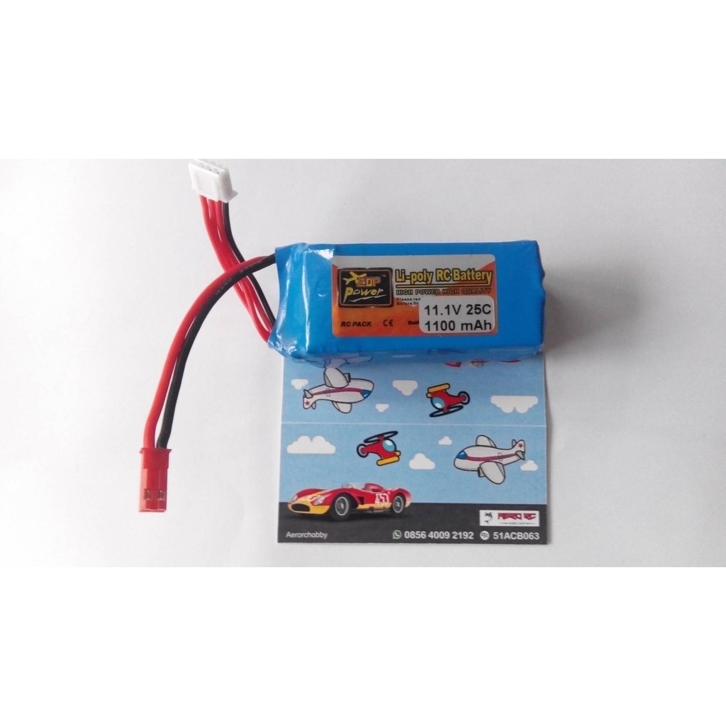 Baterai ZOP Power 3S 11.1V 1100 MAH 25C