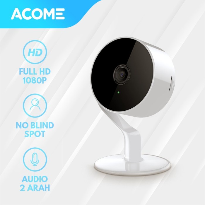 CAMERA CCTV ACOME IOT APC05 1080P INDOOR AUDIO SUARA 2 ARAH TWO WAY TALK VIEW HP