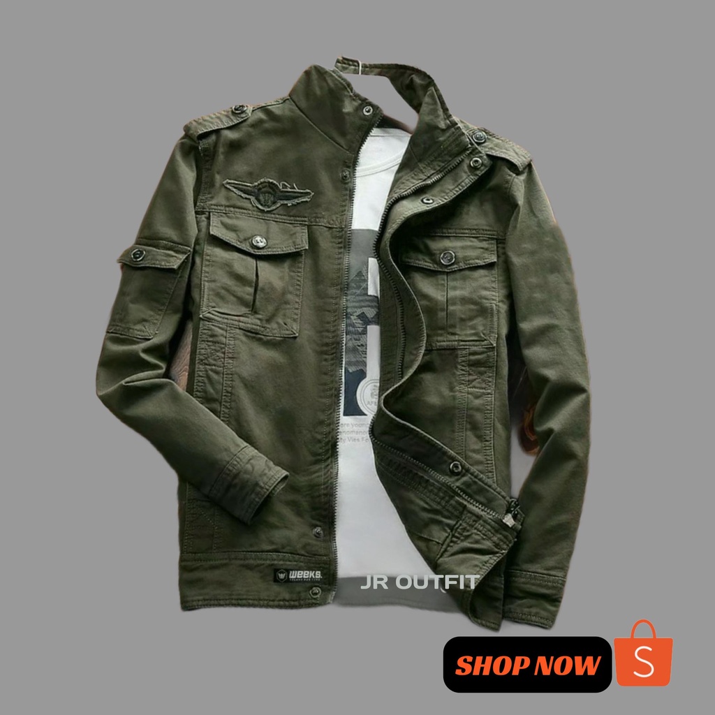 Jaket Bomber Canvas Premium Us Army Original Veltics Cocok Dipakai Pria Wanita Jaket Casual Pria Kek