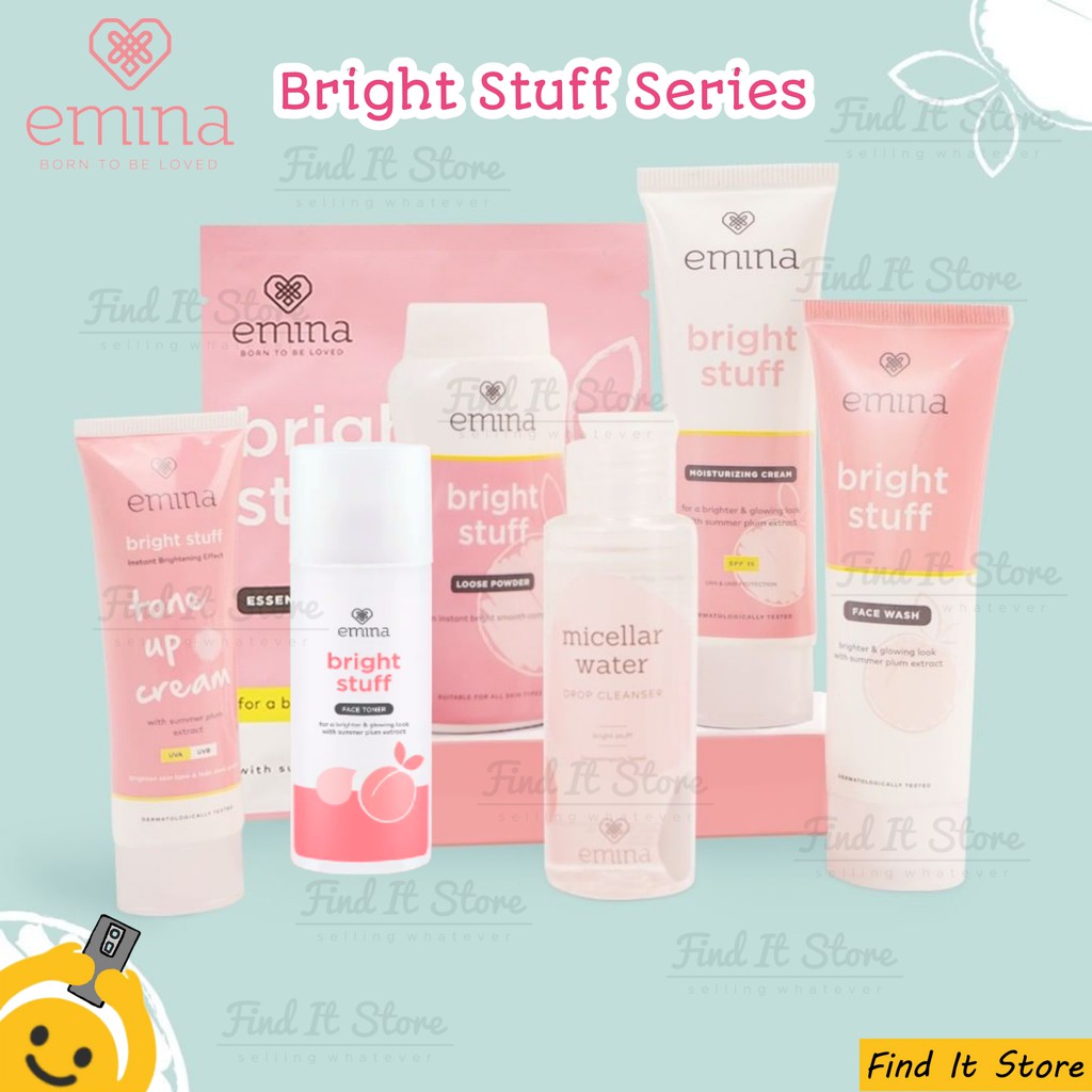 Emina Bright Stuff Series Face Wash Toner Moisturizing Micellar water Tone Up Acne Prone