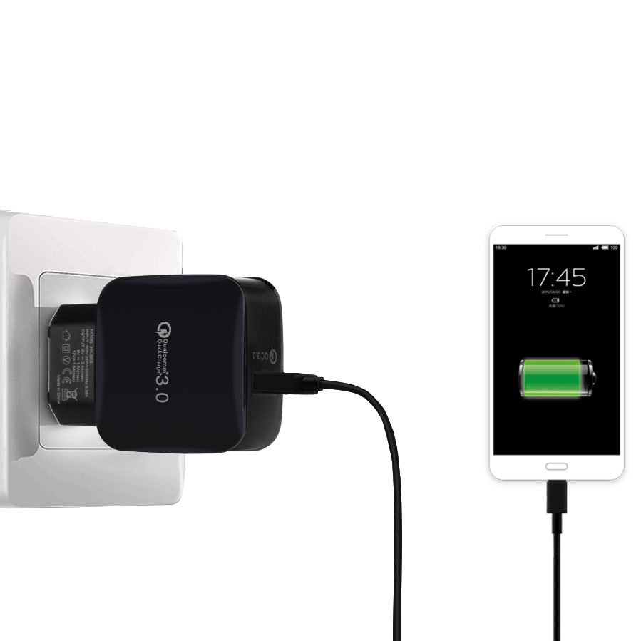 Taffware Wall Charger USB 1 Port QuickCharge 3.0