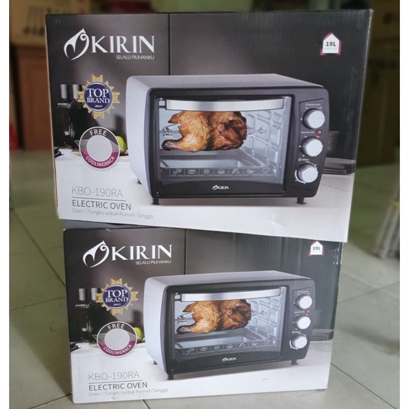 KIRIN Oven Listrik 19 Liter Rotisserie Stainless KBO-190RA KBO 190RA