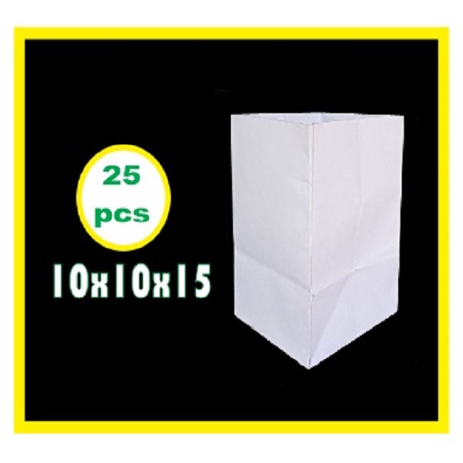 

25Pcs Tas Kertas 10X15 Paperbag Souvernir Paper Bag Kantong Polos Putih