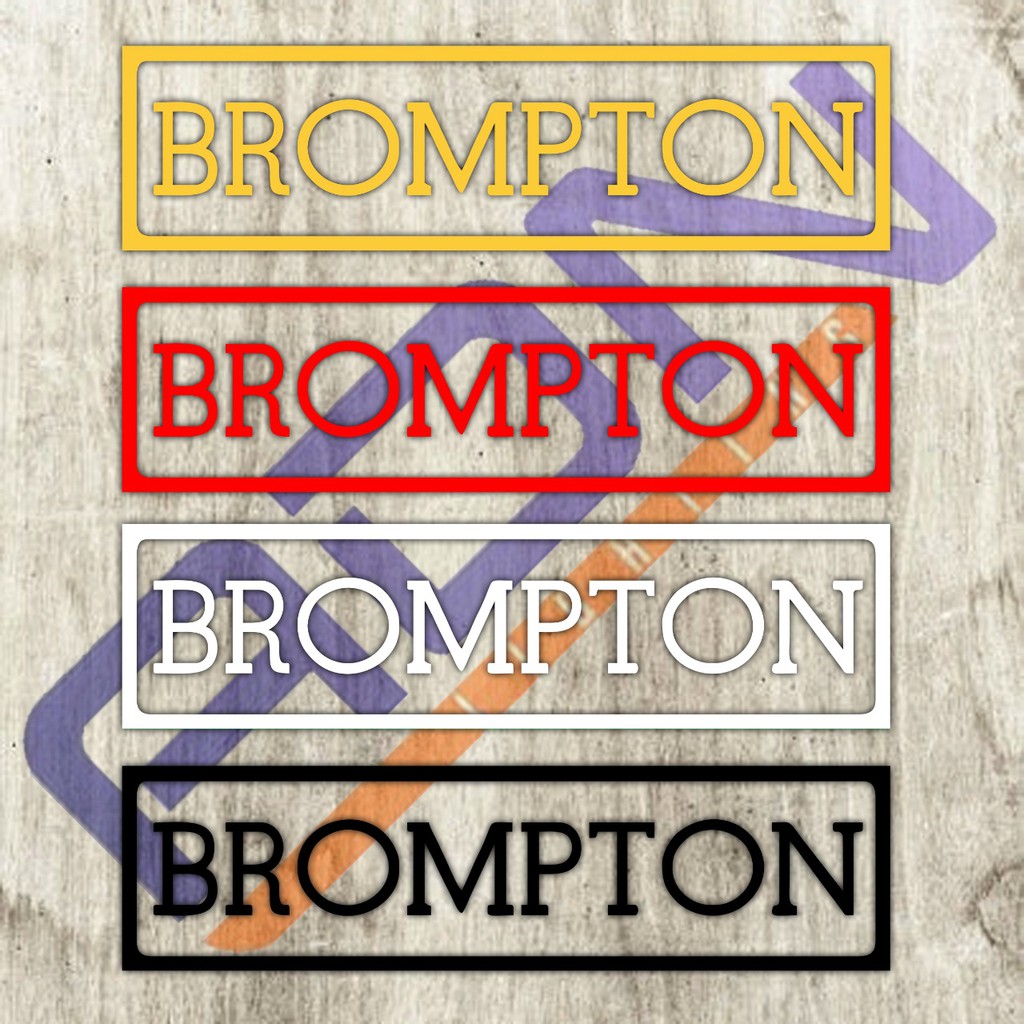 cutting sticker BROMPN0T LOGO stiker BROMPNT sepeda Lipat 15 x 4 cm