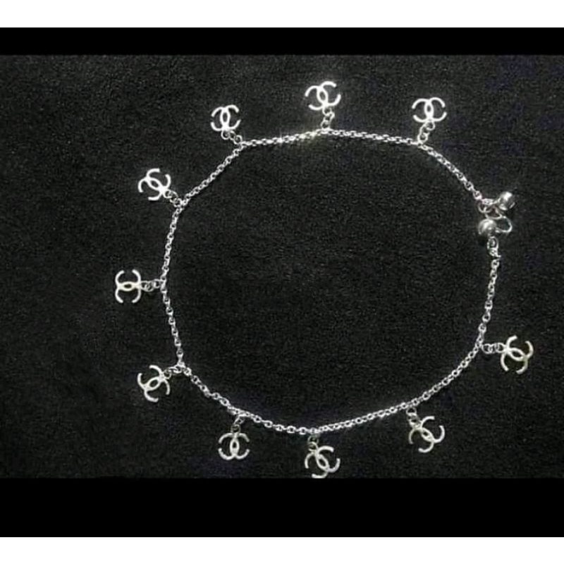 gelang kaki chanel perak dewasa