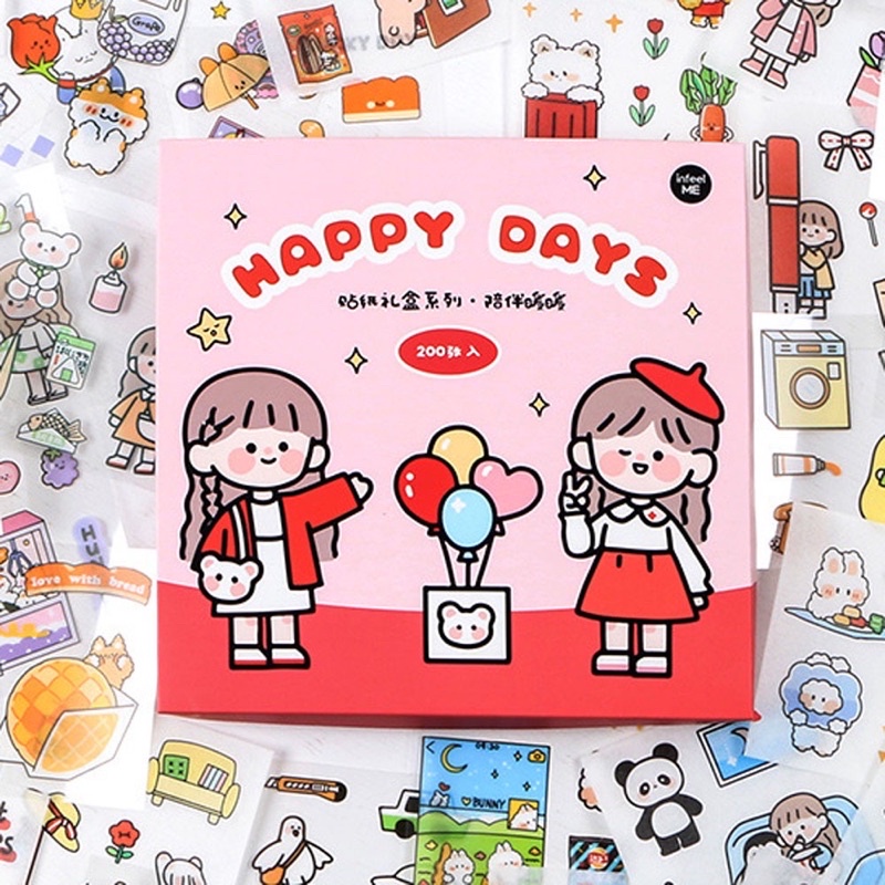 

Stiker Sticker DIY Motif HAPPY DAYS