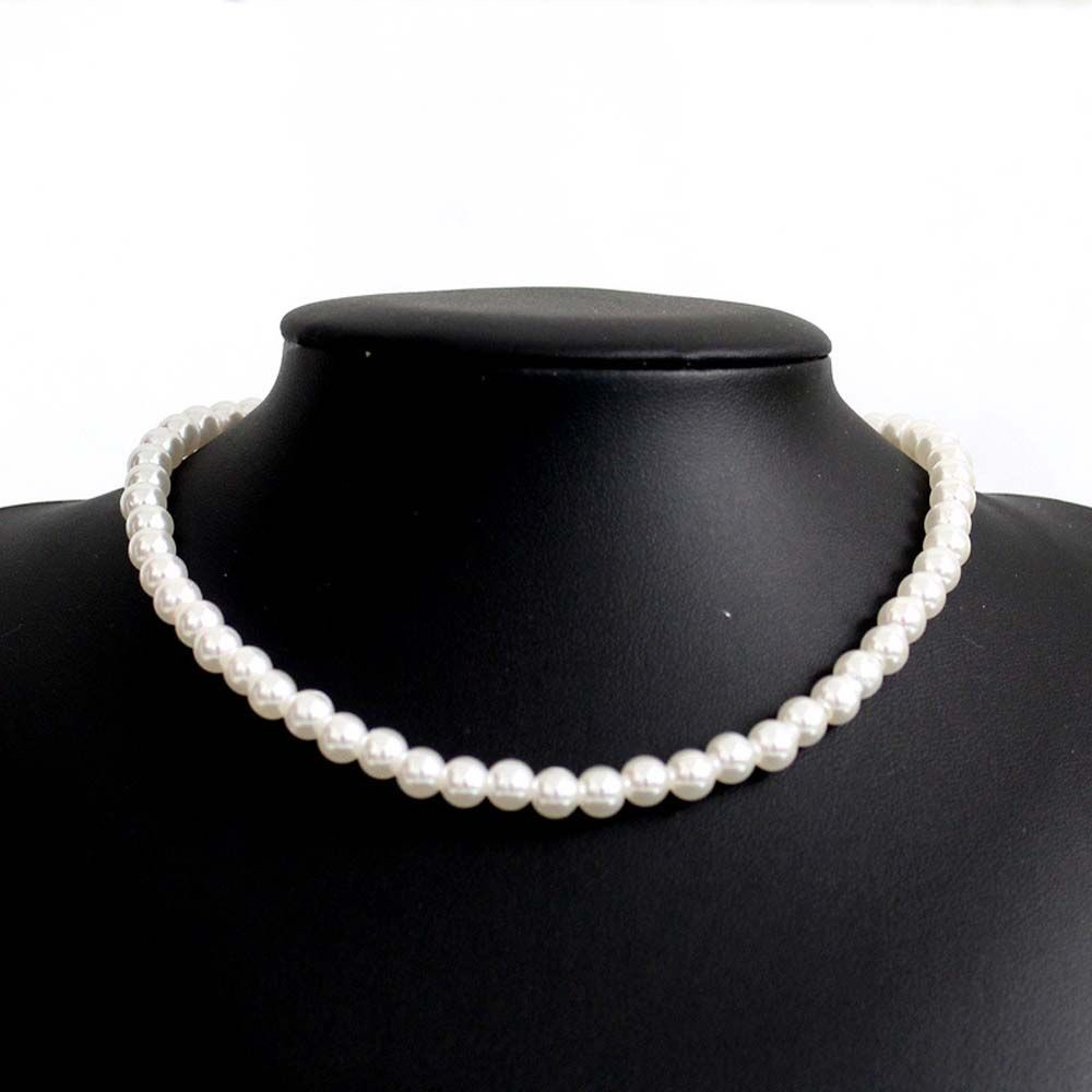 Needway  Party Gifts Women Necklaces Sweet Clavicle Chains Pearl Chokers Minimalism Elegant Beaded Girls Ladies Choker Vintage Korean Style