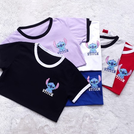 RINGER TEE STITCH / TEE / TUMBLR TEE / KAOS WANITA MURAH