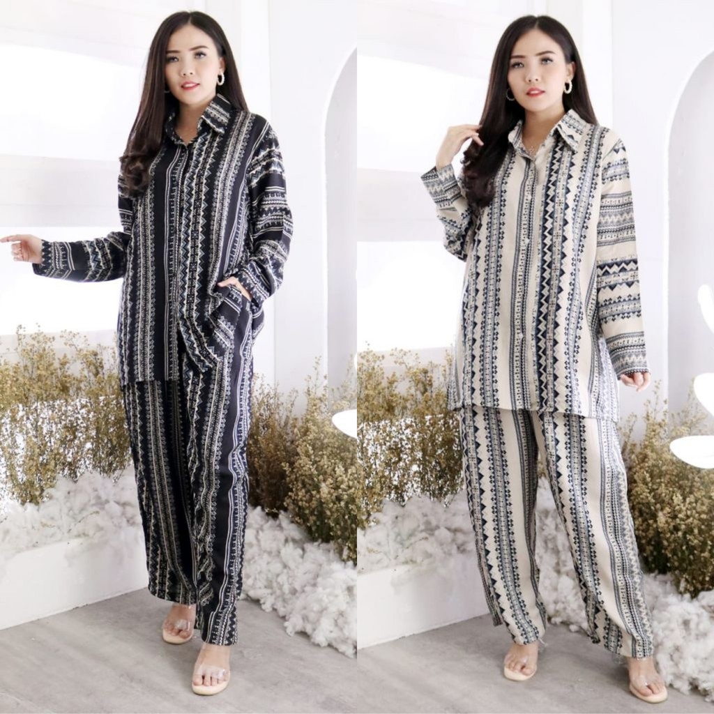 JOSJOLI_STORE/Setelan Piyama PP Larisa Dan Caca/Piyama Rayon XXL LD 115CM/Pakaian Tidur Wanita