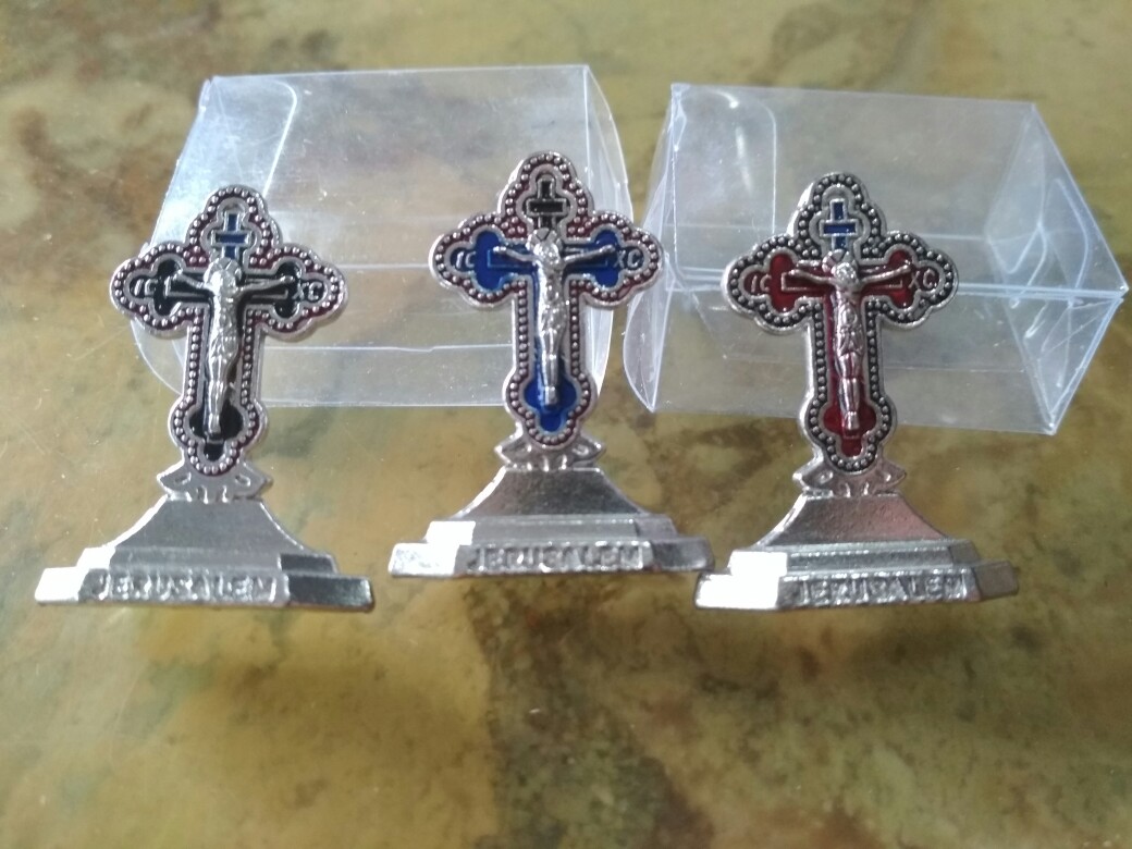 Salib Duduk Jerusalem Super Mini / Salib Duduk Katolik / Souvenir Rohani