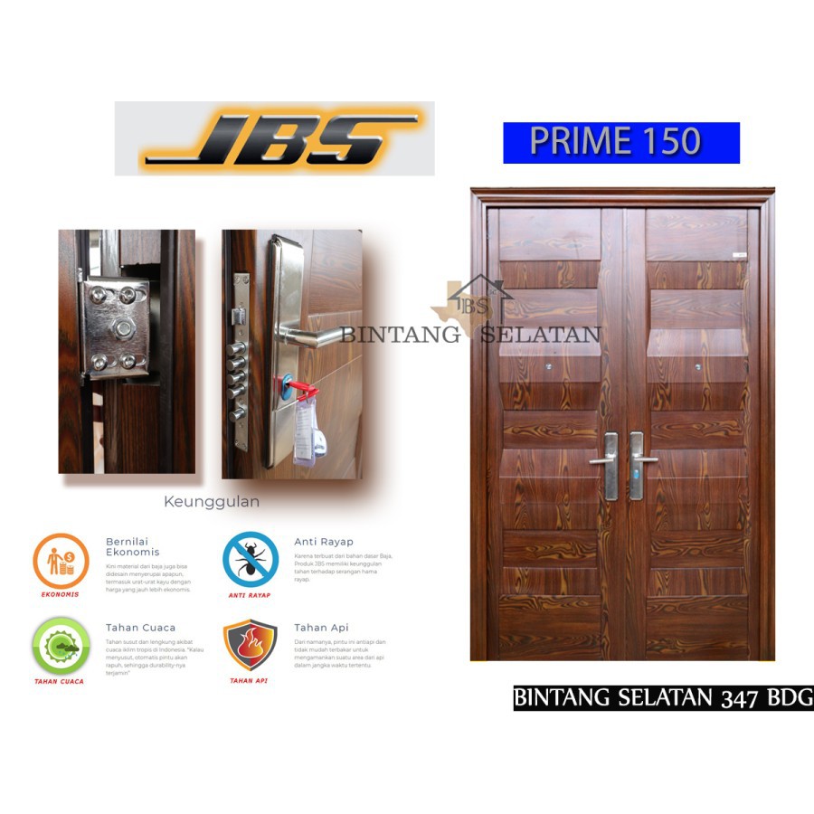 PINTU BAJA FORTRESS Pintu Kamar Pintu Utama BAJA PRIME DOUBLE DOOR 90 120 150