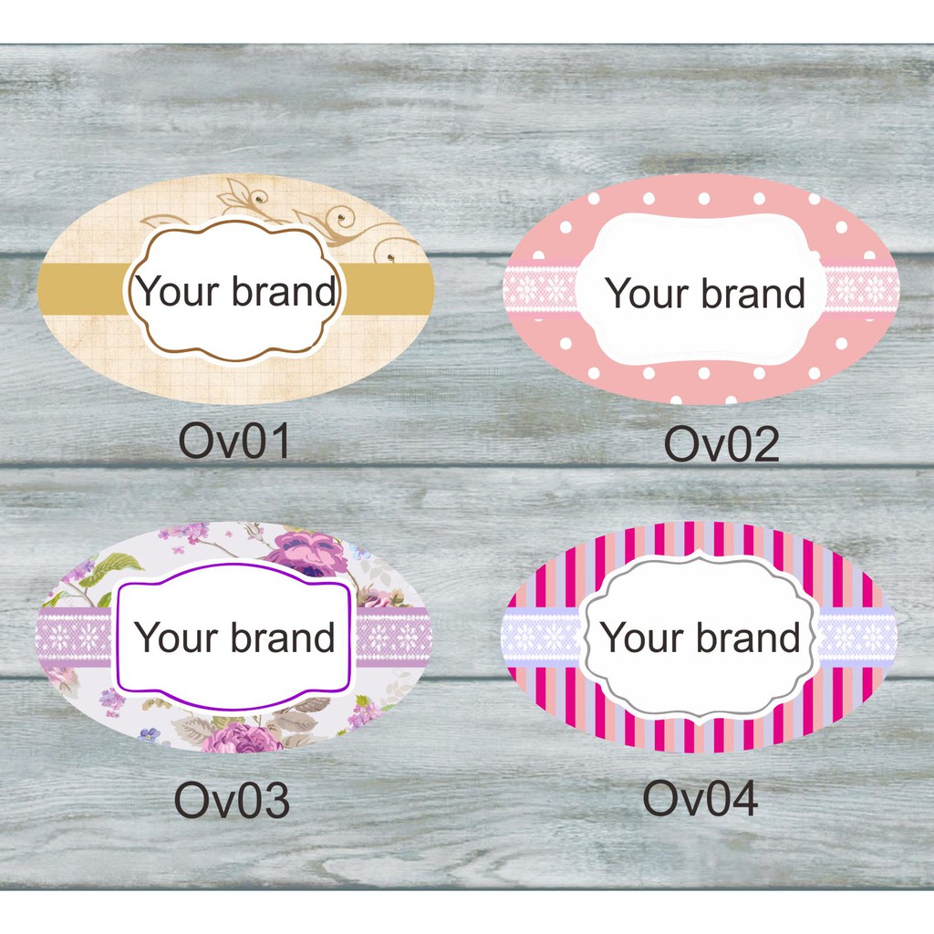 

Stiker Label Toples Kemasan Kue Snack Bentuk Oval Tinggal Tempel Waterproof Motif Shabby Vintage