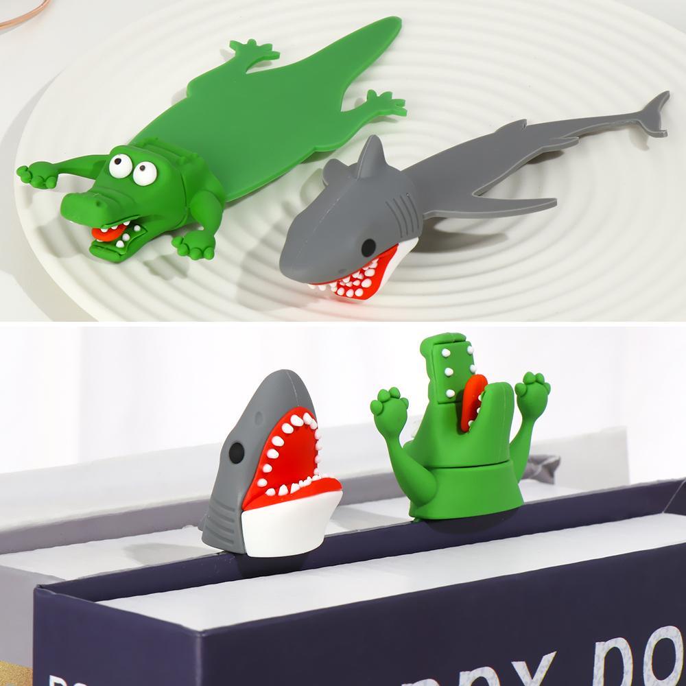 Nanas 3D Bookmark Kreatif Anak Hadiah Crocodile Hiu PVC Perlengkapan Sekolah