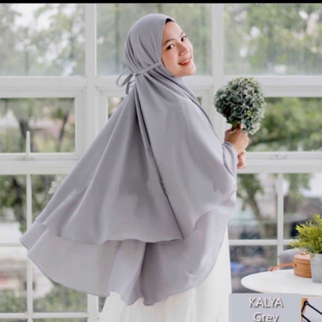 Jilbab Instan Jumbo KALYA 2 Layer Non PED BERGO Dua Layer