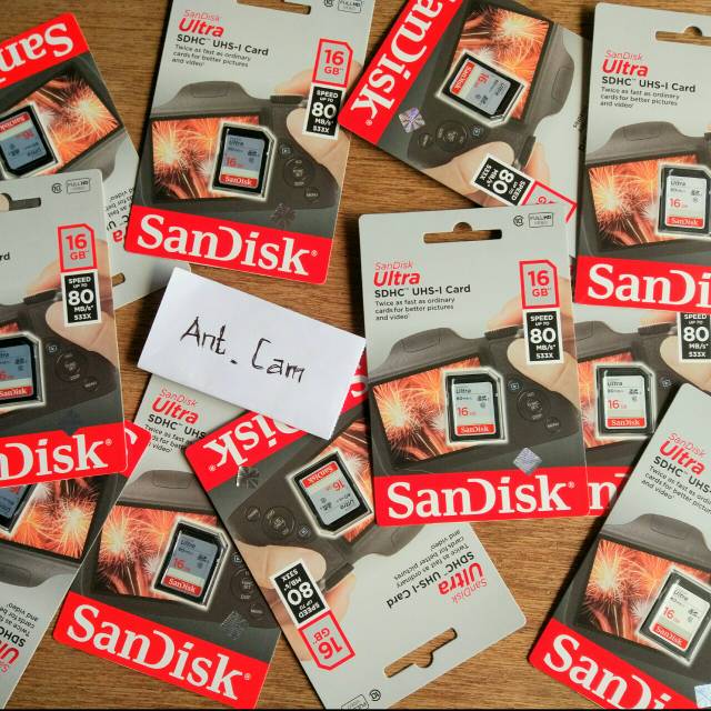 kartu memori sandisk sdhc kamera dslr mirrorles canon nikon sony Fujifilm Olympus eos m 16gb clas 10