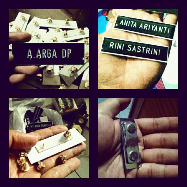 

Nametag / papan nama ukir Gravir