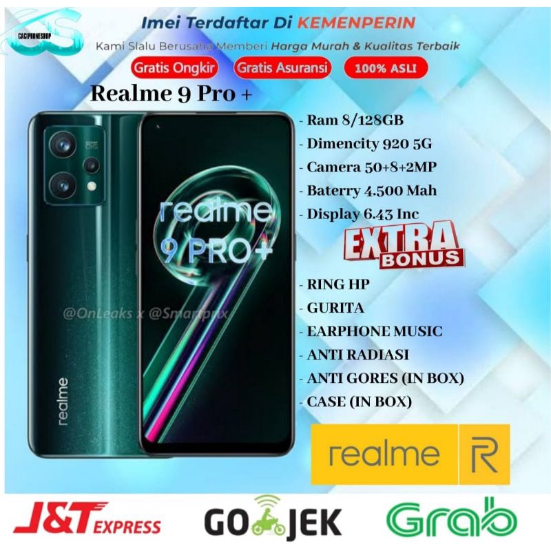 Realme 9 Pro Plus + 5G Ram 8GB Rom 256GB 8/128 & 8/256 Garansi Resmi Realme 1 Tahun