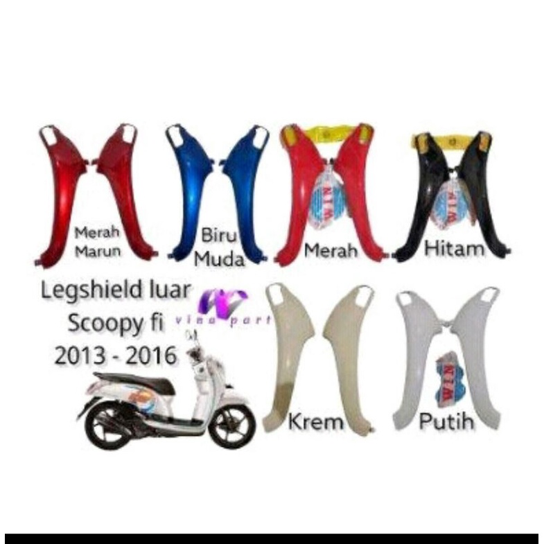 legsih tebeng samping bagian depan cover sen scoopy fi 2013 2016