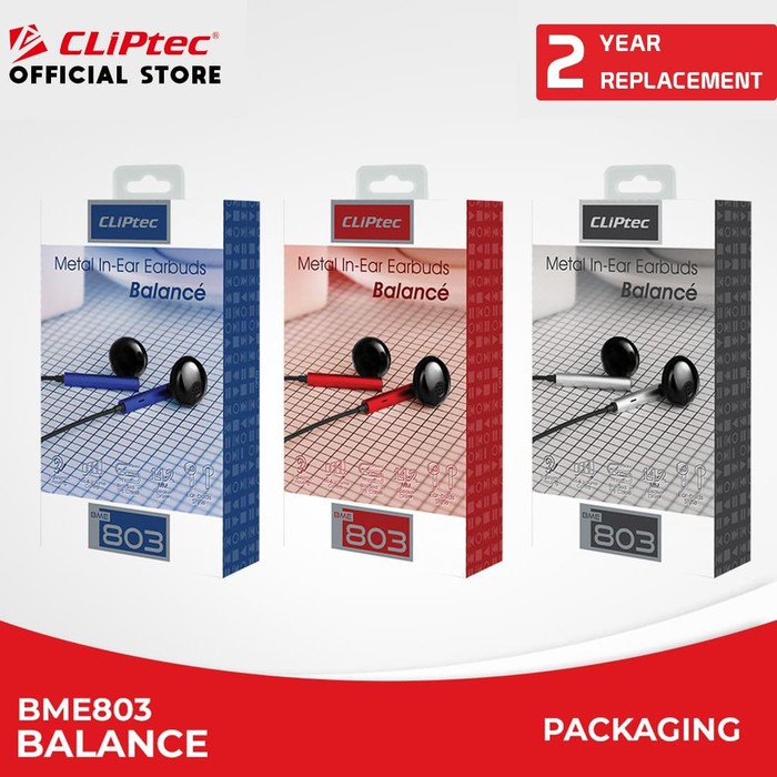 CLIPtec BME803 Balance Metal In-Ear Earphone with Microphone