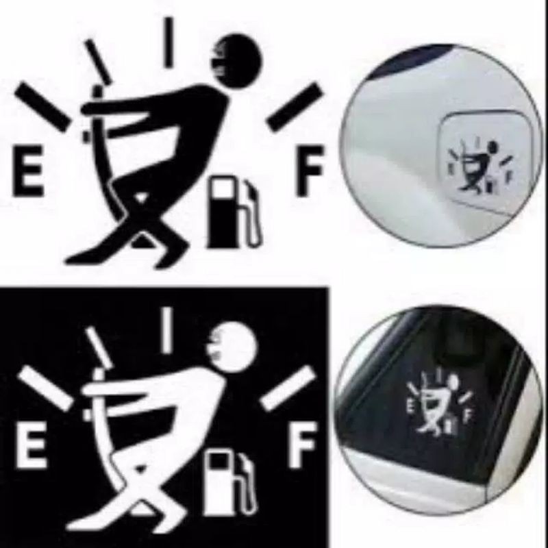 Stiker tutup tangki mobil stiker keren lucu