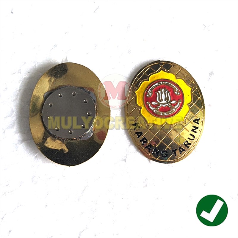 Pin Karang Taruna - Pin Cor Logo Karangtaruna Bahan Kuningan