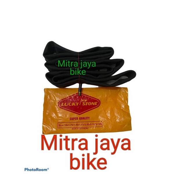 BAN DALAM SEPEDA 16X1.75/1.90/1.95/2.00/2.10/2.125 merek lucky stone