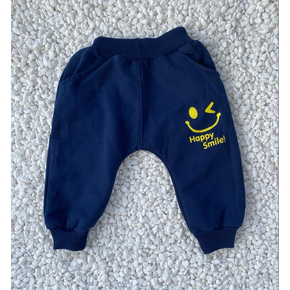 celana joger/training anak motif smile lucu murah fashion S,M,L