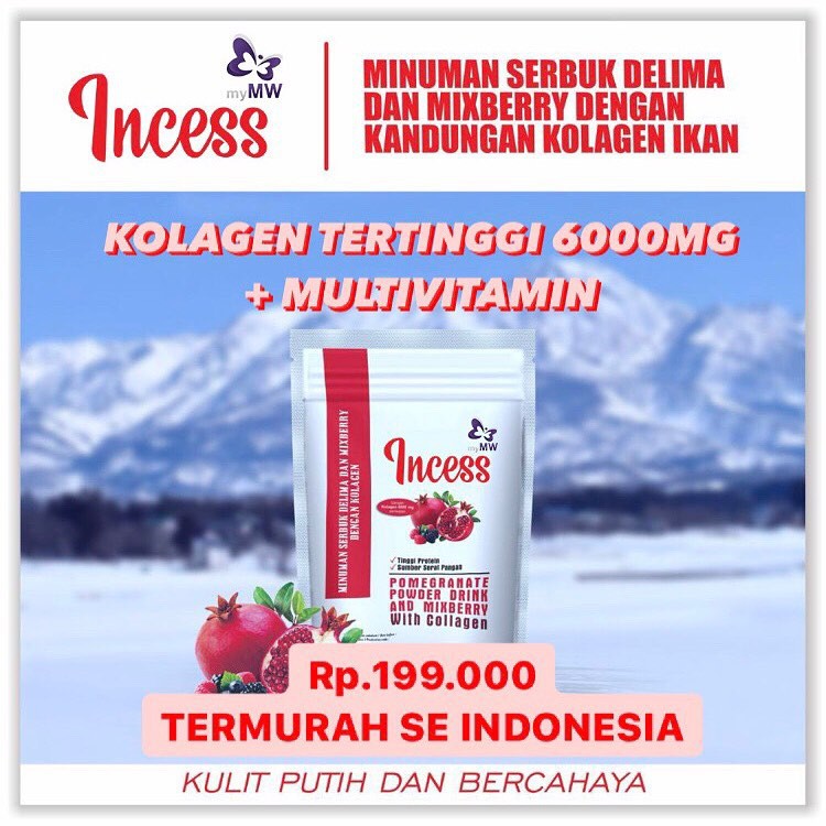 INCESS COLLAGEN DRINK GLUTHATIONE  POMEGRANATE AND MIXBERRY