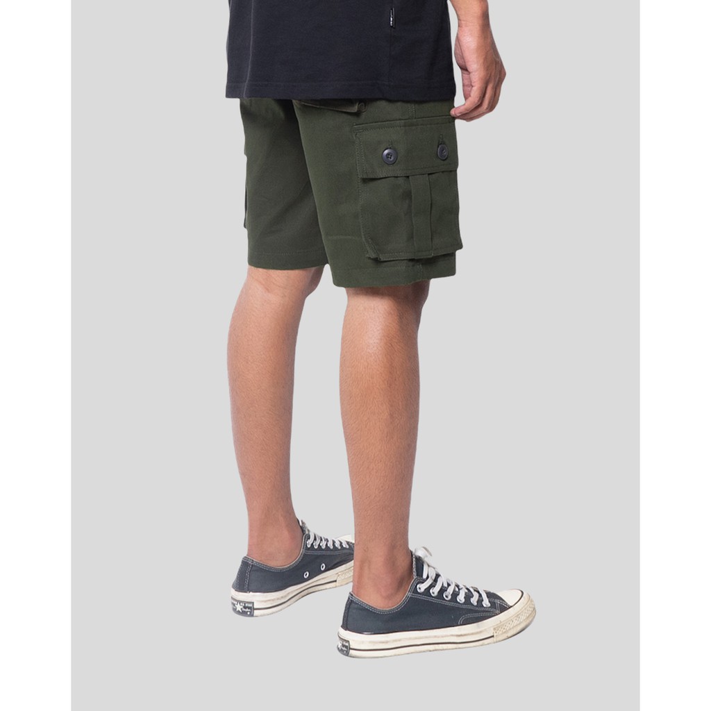 Relax Short Cargo Pants - Army Green