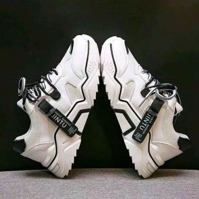 Sepatu Sneakers Snekers Snikers wanita terbaru kekinan Putih Korea Casual Olahraga sport wanita-2