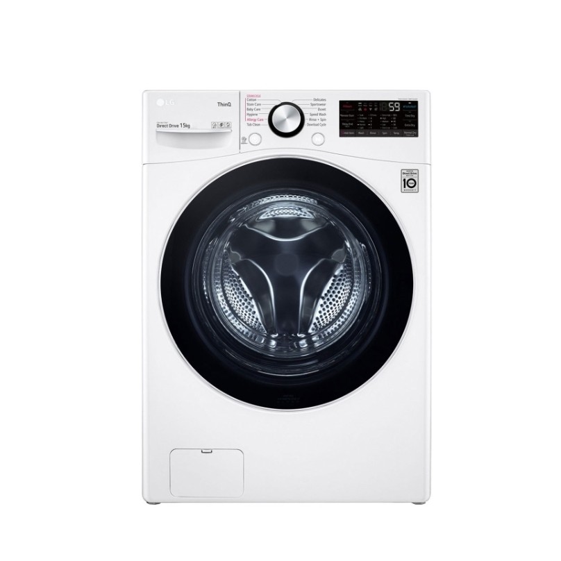 LG F2515STGW Mesin Cuci LG 15 kg, Front Loading AI DD™-TurboWash