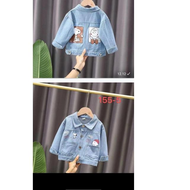 Big Sale - AJ-683 Jaket SNOOPY anak cewek import / Jaket anak cowok / Jaket jeans anak perempuan imp