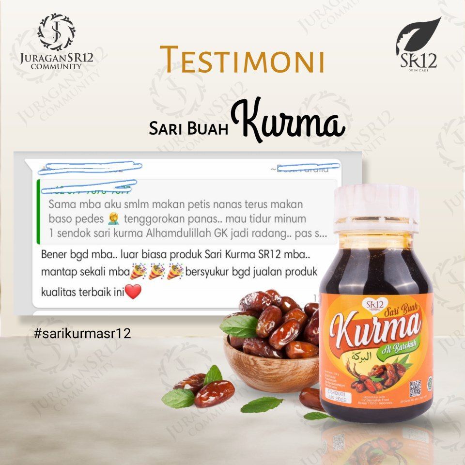 SARI BUAH KURMA AL BAROKAH SR12 / SARI KURMA ASLI / MENINGKATKAN STAMINA TUBUH / MENCEGAH ANEMIA