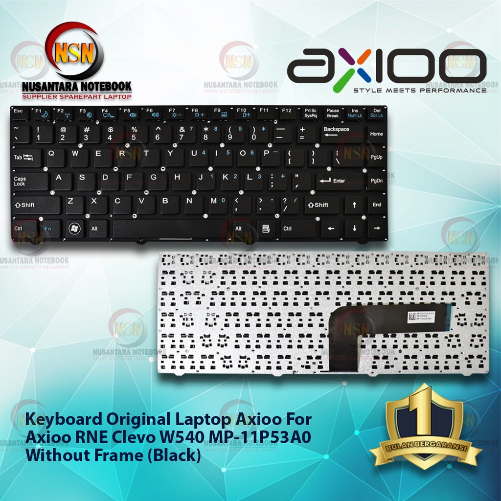 Keyboard Laptop Axioo RNE Clevo W540 MP-11P53A0 Without Frame