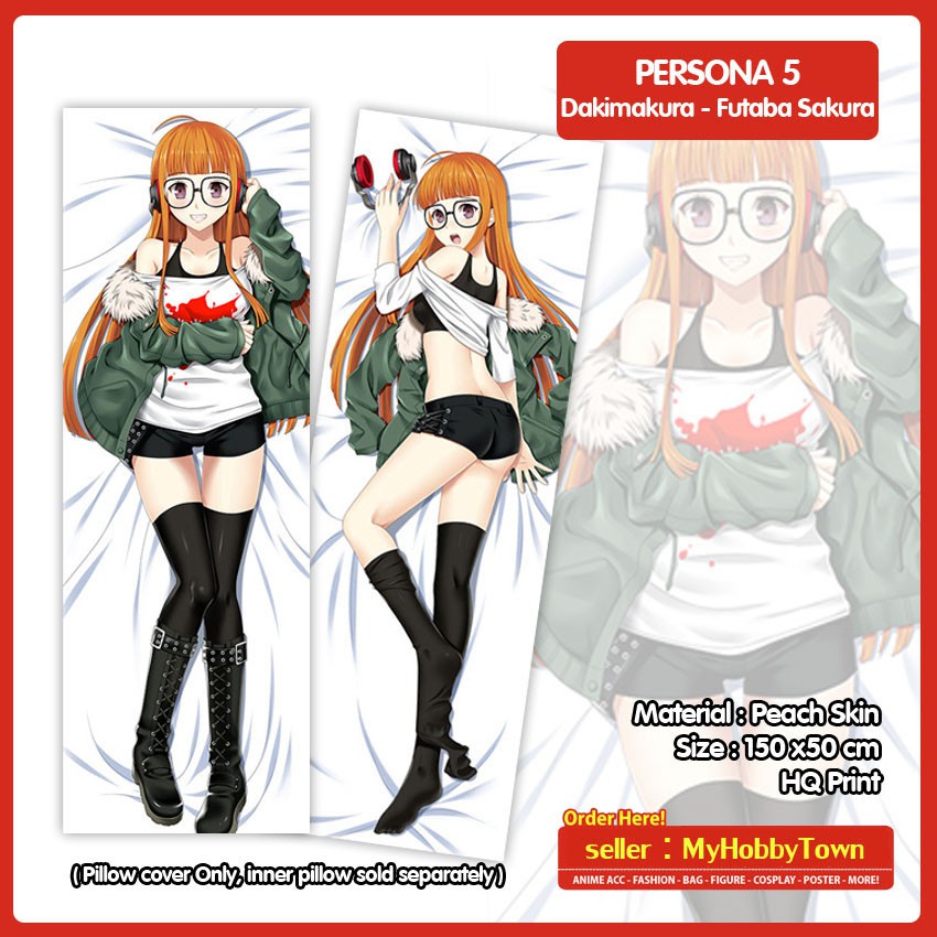 Sarung Bantal Anime Dakimakura Persona 5 : Futaba Sakura