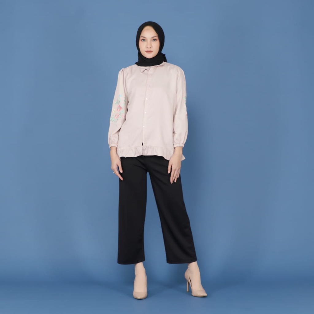 ZAHRA Atasan Wanita Muslim DIVA TOP Bahan MOSCREPE