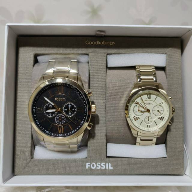 ORIGINAL Jam Tangan Couple Fossil Watch BQ2145SET BQ2145 SET
