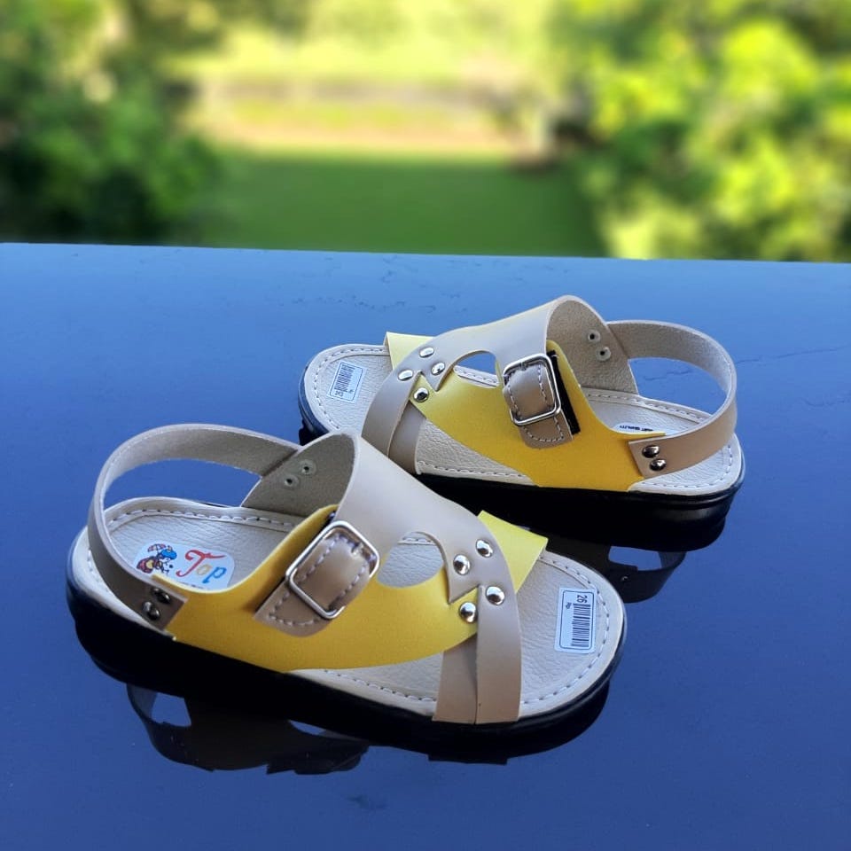 SDL08 Sepatu Sandal Kulit Sintetis Tali Perepet Anak Laki Laki Umur 1 2 3 4 5 6 tahun