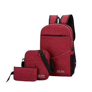 Uphike - Tas Ransel Buy 1 Get 2 Backpack Kasual Sekolah Anti Air + USB Charger TR802